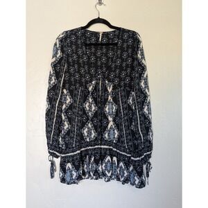 Free‎ People Tunic Top Womens Medium Boho Chic Peasant Blouse Feminine Festival